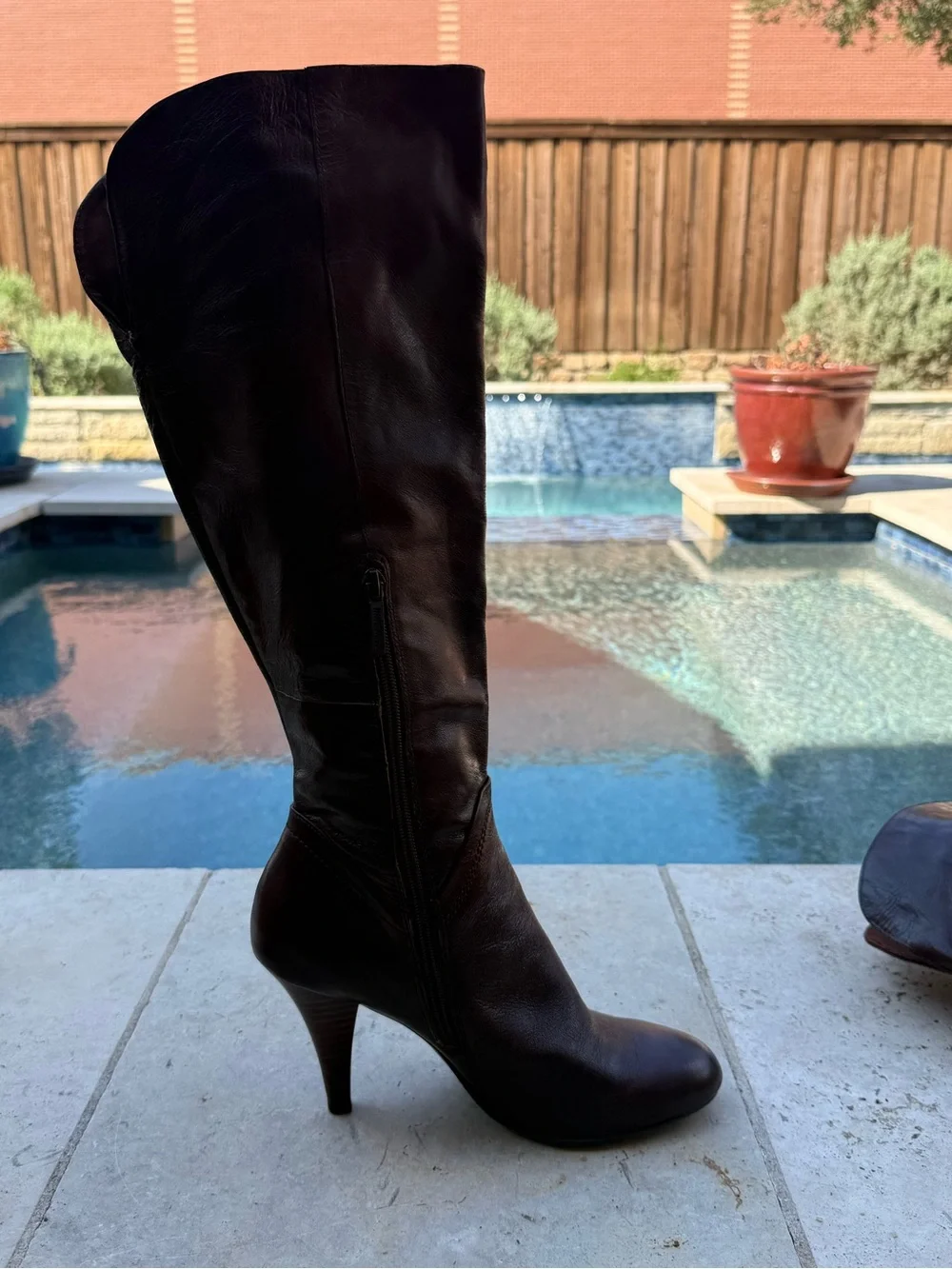 Nine West Truman Women’s Tall Leather Boots Sz 8.5